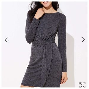 Grey and Black Polka Dot Dress Loft XXL